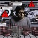 Ratloser Shopbetreiber vor Tracking-Bannern und fehlerhaften Diagrammen in einem düsteren Online-Shop mit chaotischem Dashboard.