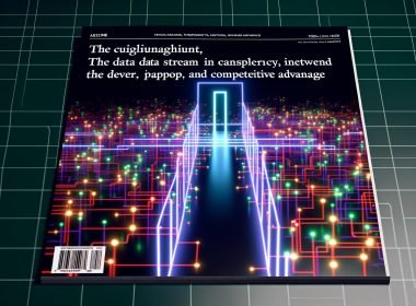 Futuristisches Netzwerk aus leuchtenden Datenpunkten und Knotenlinien, mit klar erkennbarem Weg zwischen Laptop, Smartphone und Server. Symbolisiert Klarheit und Kontrolle im digitalen Datenfluss.
