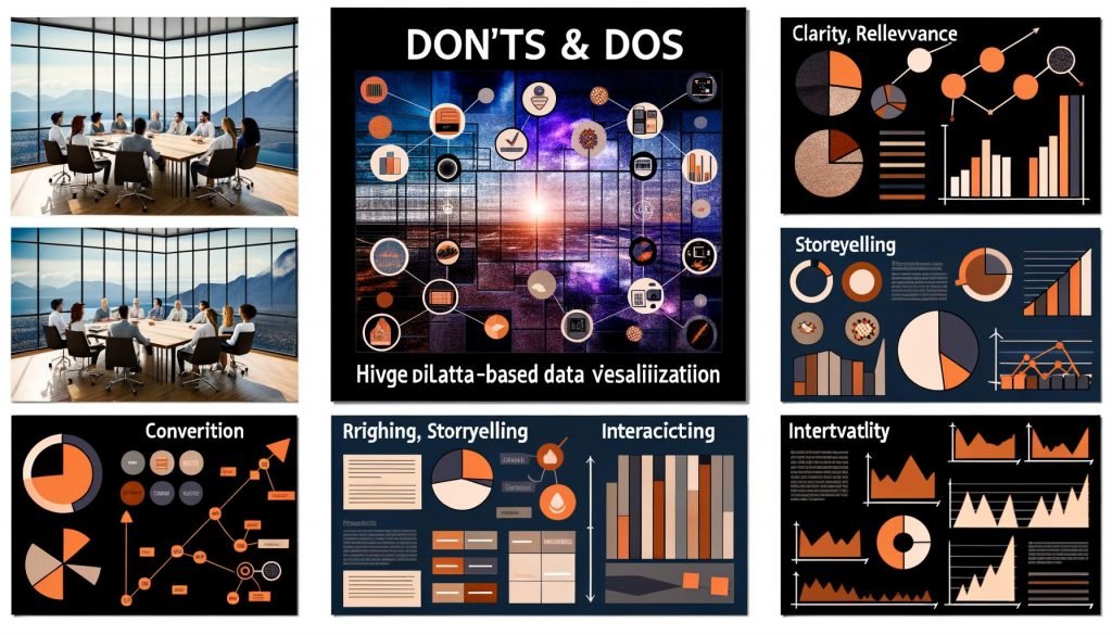 Offener, digital inspirierter Arbeitsplatz mit modernen Dashboards, Marketers und Analysten diskutieren über eindrucksvolle Datenvisualisierungen und Business-Strategien am Puls der Zeit.
