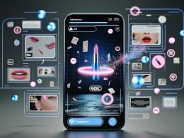 Moderner Smartphone-Bildschirm mit lebendigem TikTok-Feed, integriertem Spark Ad, AR-Effekten für Virtual Try-on, und farbenfrohen Social Icons auf minimalistischem Hintergrund.