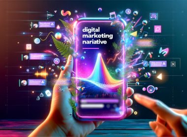 Stilisiert-lebendiger TikTok-Feed mit markierten Spark Ads, dynamischen Datenströmen, Algorithmus-Visualisierungen und pulsierenden Icons auf Smartphone-Bildschirm