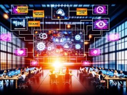 Digital-Marketing-Team arbeitet gemeinsam vor Monitoren mit Analytics-Dashboards, Trackingflows, Server-seitigem Tracking und Tag-Management-Systemen, um Datenqualität und Skalierung zu gewährleisten.