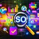 Kollage moderner SEO-Symbole, Dschungel mit beliebten kostenlosen SEO-Tools, produktiver Arbeitsplatz mit SEO-Workflow, Grenzen und Limitierungen kostenloser Tools, Workflow-Flussdiagramm, Vergleich zwischen Free-Tools und Premium-SaaS, Raketenstart mit Free-SEO-Tools-Banner.