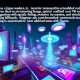 Digitale Avatare interagieren in einer neonfarbenen XR-Stadt mit Hologramm-Werbetafeln, virtuellen Produktplatzierungen und AR-UI-Overlays in einem beeindruckend realistischen Umfeld.