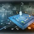 Modernes Titelbild mit digitalem Spielfeld, auf dem Content-Bausteine durch leuchtende Linien mit Geldsymbolen und Technik-Icons verknüpft sind; im Fokus eine strukturierte Blaupause mit High-Tech-Grafiken im Hintergrund.