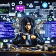 Frustrierter Content Creator an chaotischem Schreibtisch mit Monitoren voller Daten und Fehlermeldungen, umgeben von schwebenden Plug-in-Logos und zerbröckelnden Blockchain-Symbolen, im Hintergrund ein Dschungel aus DSGVO- und Consent-Popups.