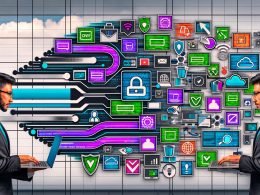 Collage des KI-Bild-Workflows: Prompt auf Laptop, generative Bilder (Stable Diffusion/DALL·E), SEO-Overlays WebP/AVIF/Schema, LCP, CDNs und Compliance-Symbole.