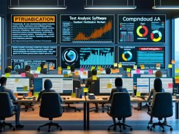 Moderner, kollaborativer Marketing-Workspace mit mehreren Bildschirmen, die Dashboards, Textanalysen, Compliance-Checklisten und ein KI-Erkennungstool mit gelb/rot markierten Risikostellen zeigen; daneben ein CMS-Workflow von Entwurf bis QA sowie geöffnete Tabs zu GPTZero, Copyleaks und Turnitin.