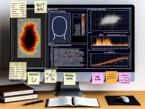 Digitale Illustration eines forensischen Workspaces zur KI-Textdetektion mit GLTR-Heatmap, Perplexität/Burstiness, Signalen aus Stylometrie, Log-Likelihood und Metadaten sowie Tools GPTZero, ZeroGPT und Sapling; Creator und Reviewer im geteilten Hintergrund.