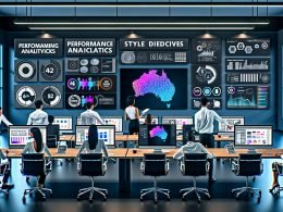 Marketingteam‑Workspace 2025 mit großen Monitoren, die vielfältige KI‑generierte Bilder zeigen; Performance‑Dashboards mit Grafiken, Seed‑Nummern und Prompt‑Notizen; Moodboards, Styleguides, Farbfächer sowie Tablets und Stifte; sichtbare Tools SDXL, ComfyUI, Adobe Firefly, IP‑Adapter; Mischung aus Kreativität, High‑Tech und Professionalität.