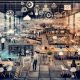 Futuristischer Open‑Space in Berlin: interdisziplinäre Teams an KI‑Modellen und Kampagnen‑Analytics; Echtzeit‑KPIs, GPU‑Cluster und Datenschutz‑Compliance.