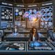 Futuristischer Digital‑Marketing‑Kontrollraum mit diversen Profis an Workstations, großen Monitoren mit Echtzeit‑Dashboards, Workflow‑Diagrammen und Datenpipelines; holografische CRM‑, CDP‑ und Data‑Warehouse‑Modelle, im Hintergrund APIs, Webhooks und KI‑Entscheidungsbäume; energiegeladene, präzise, praxisnahe Atmosphäre.