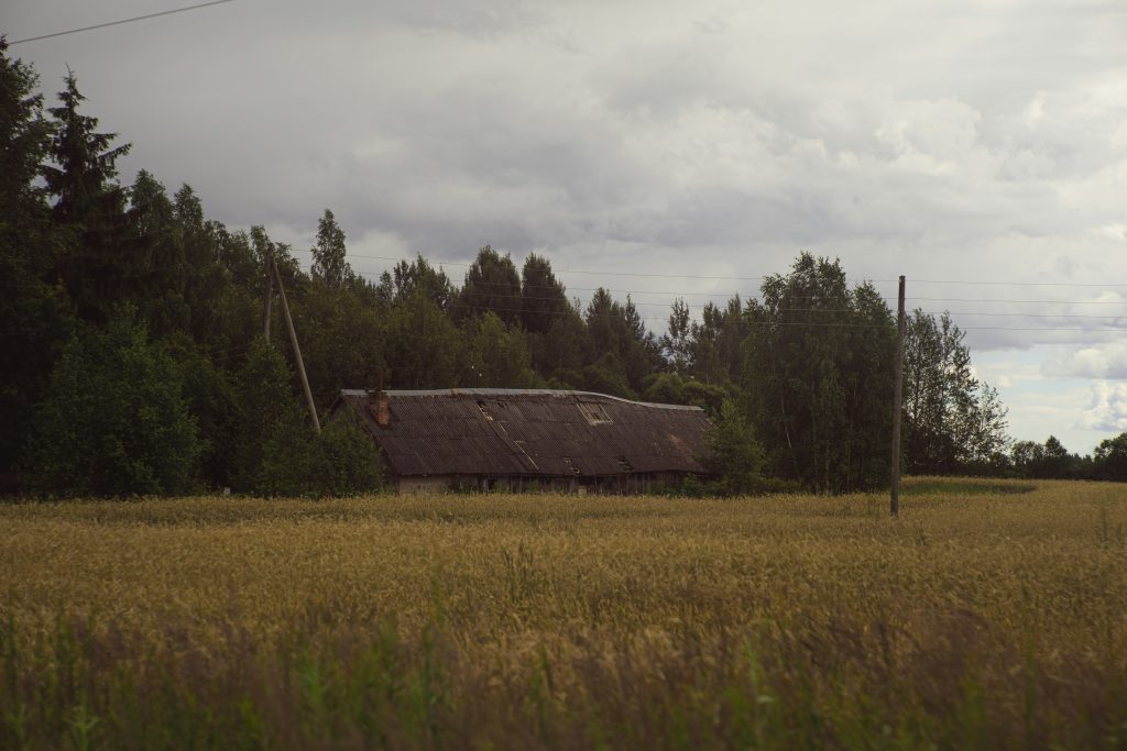 braunes-holzhaus-auf-grunem-grasfeld-unter-grauem-himmel-Vol9CIJNVos