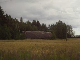 braunes-holzhaus-auf-grunem-grasfeld-unter-grauem-himmel-Vol9CIJNVos