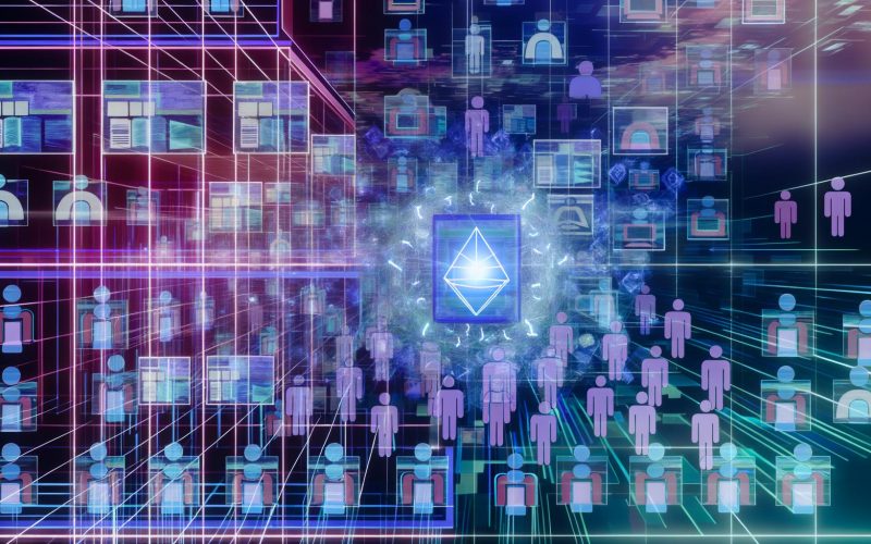 Digitale Illustration mit mehreren Bildschirmen voller Kommentarfelder, Foren und Social-Media-Posts, überzogen von durchsichtigen Zäunen und Netzen, im Hintergrund Nutzer-Silhouetten und ein zentral schwebendes Regelwerk.