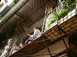 Dashboard von Buffer mit geplanter Social-Media-Beitragsübersicht auf einem Laptop-Bildschirm