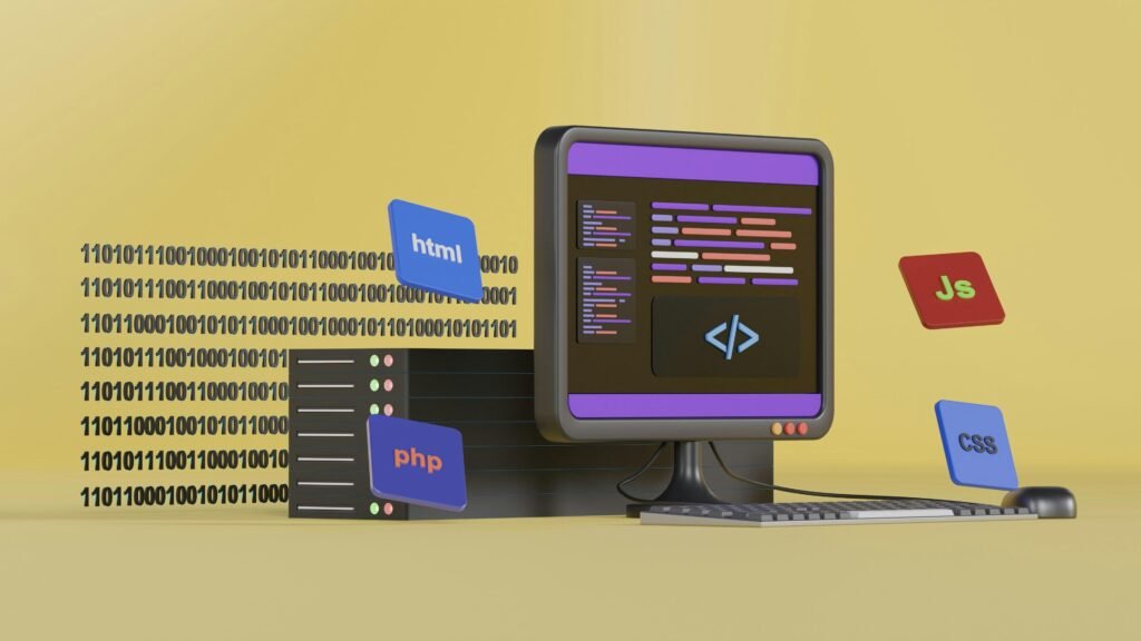 Buffer Social Media Management Dashboard mit verschiedenen sozialen Netzwerken auf einem Laptop-Bildschirm