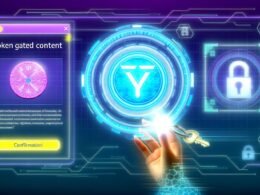 Futuristische digitale Web-Oberfläche mit Token-basierter Zugangskontrolle, JWT-Token und Stripe-Zahlungsbestätigung vor gesperrten Inhalten wie E-Books, Videos und Code, umgeben von Sicherheits- und Schaltkreis-Motiven.