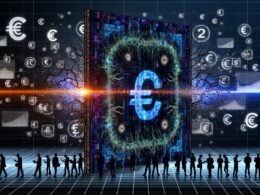 Dramatisches Bild einer transparenten Paywall mit digitalen Codes und Monetarisierungssymbolen, davor unterschiedlich reagierende Nutzer mit Geräten, dahinter exklusive Inhalte und SEO-Grafen vor leuchtendem Newsroom-Hintergrund.