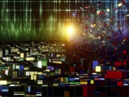 Dramatische Illustration zeigt zerbrochene Tabellen und bunte Dashboard-Fragmente vor einem leuchtenden, robusten Daten-Framework, das Ordnung in die digitale Landschaft bringt.