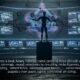 Futuristisches Kontrollzentrum mit Datenströmen und neuronalen Netzwerken auf Bildschirmen, vorne Silhouetten von Menschen als Marionetten und High-Tech-Atmosphäre.