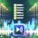 Digital inszenierter Dschungel aus Serverracks, leuchtenden Audiowellen, Amazon Music und Spotify Logos mit einem glänzenden Amazon Music Player im Vordergrund und holografischer Checkliste.