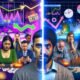 Split-Screen-Collage eines Marketing-Büros: Links moderne Marketer mit bunten Dashboards und Social Media, rechts veraltete Analytics und frustrierte Gesichter, getrennt durch eine Linie.