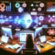 Illustrative Titelseite mit digitalem Content-Management-Cockpit, Dashboards, Content-Team an Laptops, Automatisierungs- und KI-Symbolen sowie modernen Tools. Im Hintergrund ein durchgestrichener Redaktionskalender.