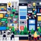 Collage zeigt Gegenüberstellung: Links traditionelle, überladene Werbebanner und Adblocker-Symbole mit desinteressierten Nutzern, rechts integrierte Native Ads als interaktiver Produktvergleich, Quiz und Rechner mit engagierten, begeisterten Usern.