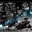 Stilisiertes Amazon-Produktgitter verwandelt sich in ein Schlachtfeld mit konkurrierenden Produkten als Panzer, futuristischen Datenströmen als Waffen und Taktik-verliebten Verkäufern im Fokus auf Daten-Dashboards.