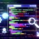 Eine moderne Illustration zeigt einen HTML-Code-Editor mit farbigen Meta-Tags und prominenten Symbolen für Suchmaschinen und Social Media auf dunklem, technologisch wirkendem Hintergrund.