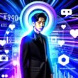Stilisiertes Titelbild von Han Seo Jun vor einem digitalen, bunten Hintergrund mit Social Media Icons, Analytics-Graphen und K-Drama-Elementen.