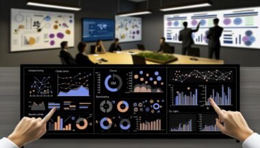 Vergleich verschiedener Dashboard-Designs – von überladenen, ineffizienten Visualisierungen bis hin zu klar strukturierten, performanten und benutzerfreundlichen Data Dashboards mit responsiven KPIs und modernen Datenquellen.