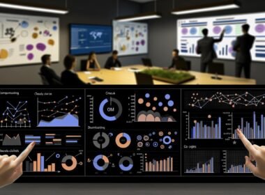 Vergleich verschiedener Dashboard-Designs – von überladenen, ineffizienten Visualisierungen bis hin zu klar strukturierten, performanten und benutzerfreundlichen Data Dashboards mit responsiven KPIs und modernen Datenquellen.