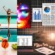 Kontrastierende Bildcollage mit glamourösen Influencer-Elementen und einem düsteren Maschinenraum aus Analytics- und Finanzdokumenten