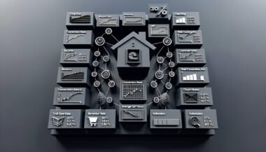 Modernes, vollintegriertes 3D-E-Commerce-Dashboard mit interaktiven Diagrammen für Umsatz, Conversion-Rate, Churn Rate, Traffic-Quellen und hervorgehobenen KPI-Kacheln wie AOV, CLV und CAC auf dunklem Hintergrund.