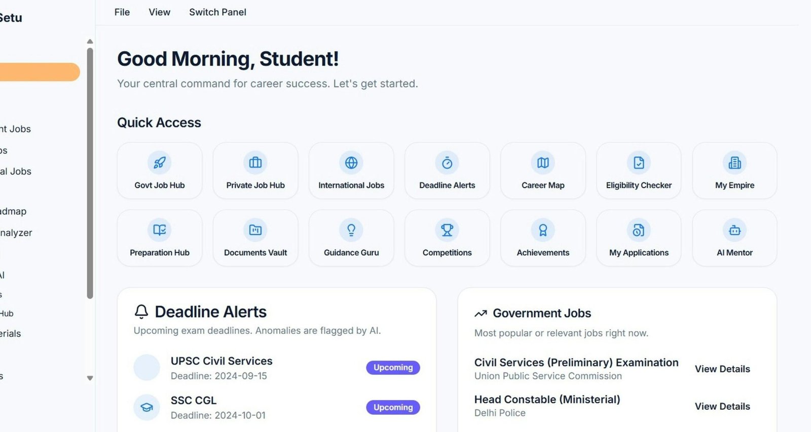 Screenshot des Buffer Dashboards mit Social Media Planung und Analysefunktionen