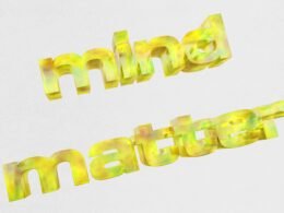 3D-Text mit den Wörtern 'mind matter' vor weißem Hintergrund, ideal zur Veranschaulichung innovativer Typografie-Konzepte im Design