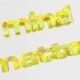 3D-Text mit den Wörtern 'mind matter' vor weißem Hintergrund, ideal zur Veranschaulichung innovativer Typografie-Konzepte im Design