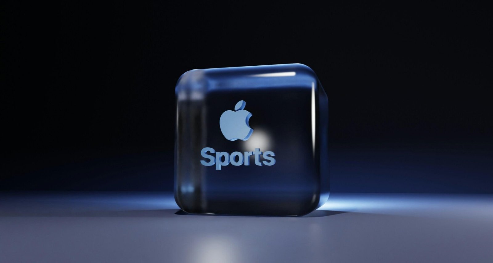 Apple Sportlogo leuchtet auf einem dunklen Hintergrund, aufgenommen von BoliviaInteligente, Symbol für Technologie und Innovation