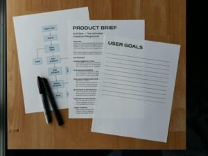 Dokumente und ein Stift auf einem hölzernen Tisch, ideal als Symbolbild für Büroarbeit, Organisation und papierbasierte Aufgaben.