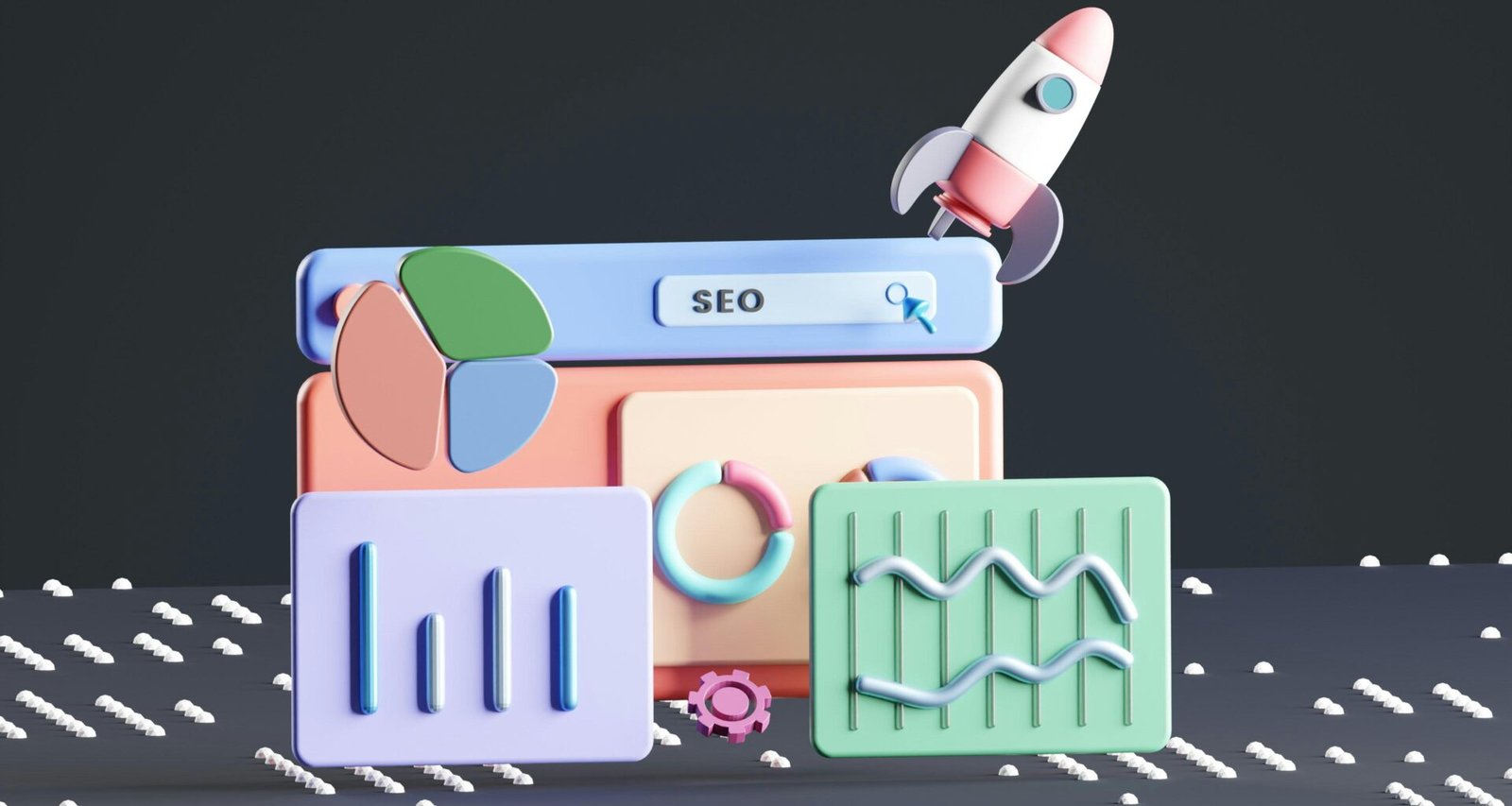 Ein Computerbildschirm, auf dem eine Rakete aufgesetzt ist und einen symbolischen Aufbruch in digitale Technologien darstellt.