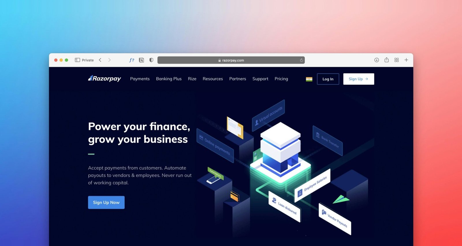 Ein Computerbildschirm mit einer geöffneten Webseite, Fokus auf moderne Webtechnologien und Online-Marketing.