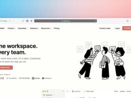 Ein Computerbildschirm mit einer Illustration, auf der zwei Personen miteinander sprechen, als Symbol für Online-Kommunikation.