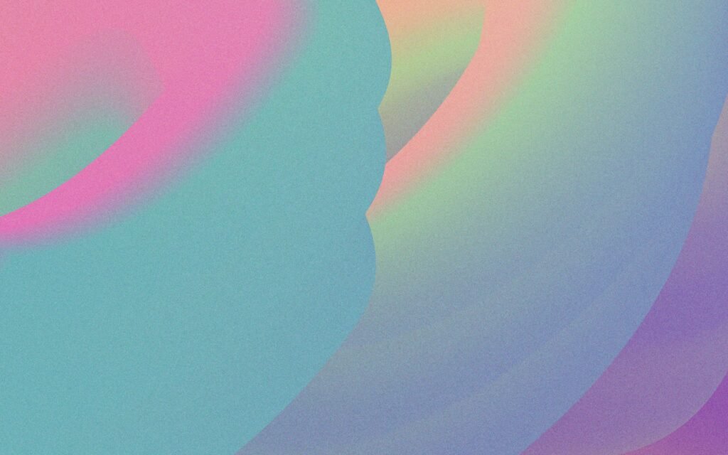 Smartphone in Nahaufnahme mit verschwommenem pink-blauen Hintergrund, ideal für Themen rund um mobile Technologien