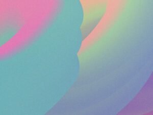 Smartphone in Nahaufnahme mit verschwommenem pink-blauen Hintergrund, ideal für Themen rund um mobile Technologien