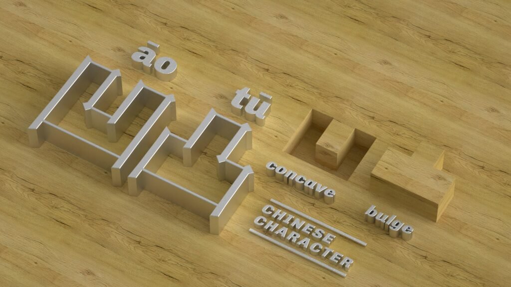 Ein Holztisch, auf dem verschiedene Metallbuchstaben und Zahlen verstreut liegen, passend für Kreativ- und Technikthemen.