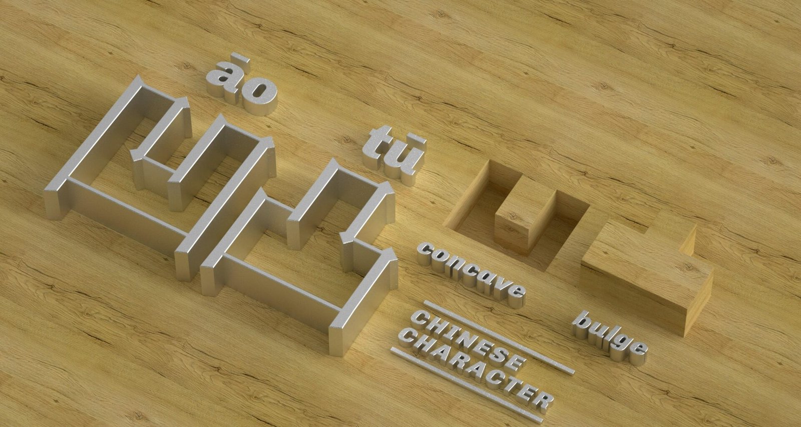 Ein Holztisch, auf dem verschiedene Metallbuchstaben und Zahlen verstreut liegen, passend für Kreativ- und Technikthemen.