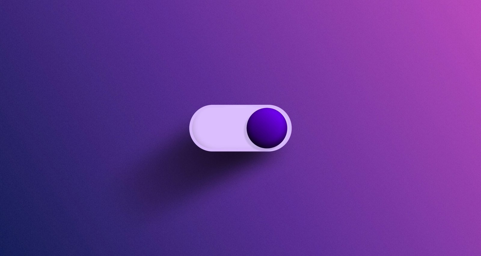 Lila und weißes Objekt auf einfarbig violettem Hintergrund, minimalistisches Designmotiv für Web-Content.