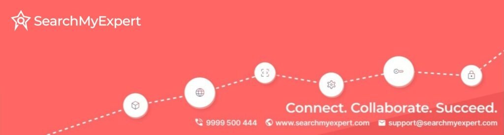 Roter Hintergrund mit linear angeordneten weißen Kreisen. Geeignet als modernes Designelement für Technologiethemen.